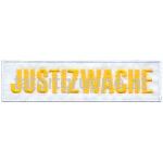 Justizwache Schriftzug weiss