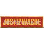 Justizwache Schriftzug rot/gelb (prototyp)