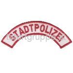 Schriftbogen Stadtpolizei weiss/rot