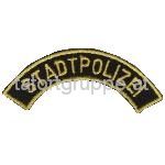 Schriftbogen Stadtpolizei  schwarz/gold